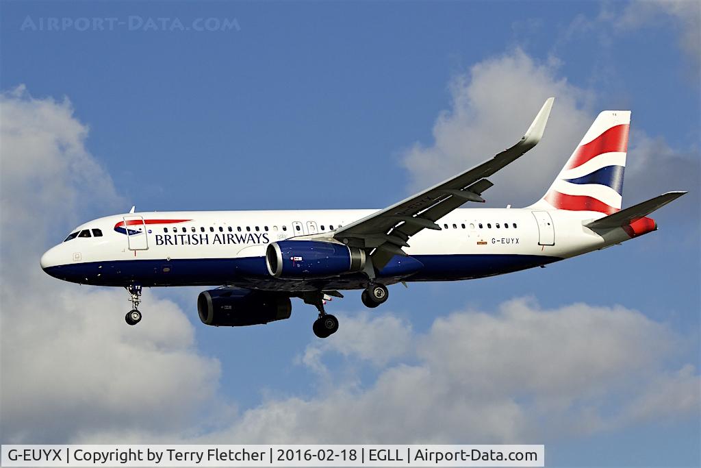 G-EUYX, 2014 Airbus A320-232 C/N 6155, 2014 Airbus A320-232, c/n: 6155 at Heathrow