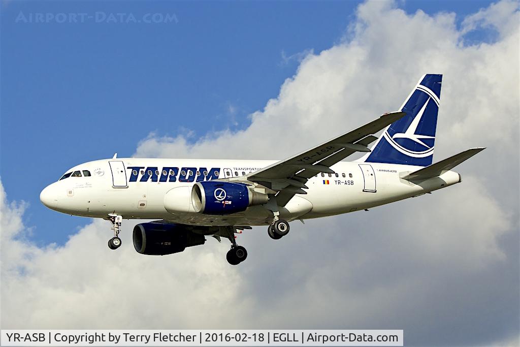 YR-ASB, 2006 Airbus A318-111 C/N 2955, YR-ASB (Traian Vuia), 2006 Airbus A318-111, c/n: 2955 of TAROM at Heathrow