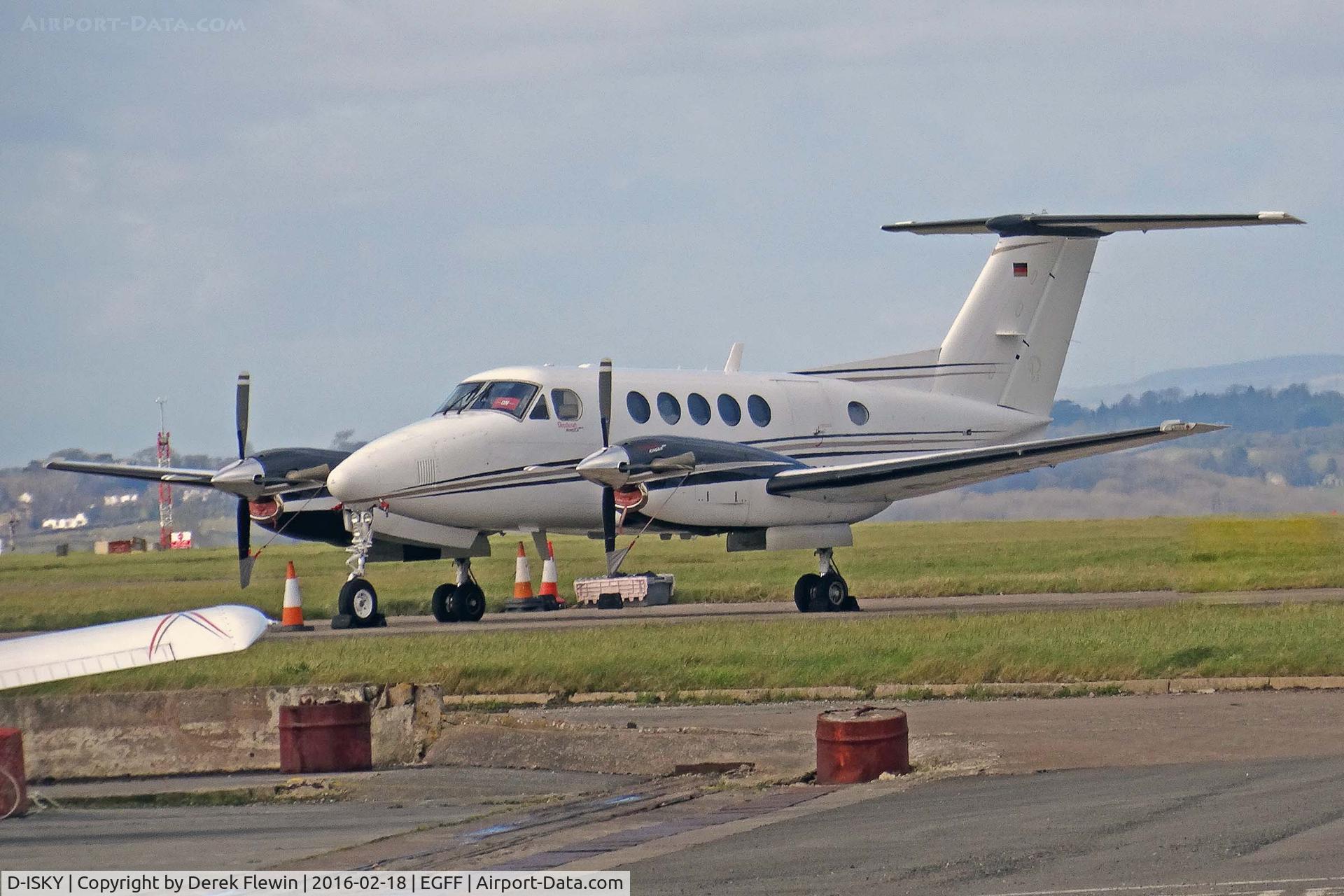 D-ISKY, 2009 Hawker Beechcraft B200 King Air C/N BB-2014, Beech B200 King Air, Air Hamburg, Hamburg based, previously N6394Y, seen parked up.