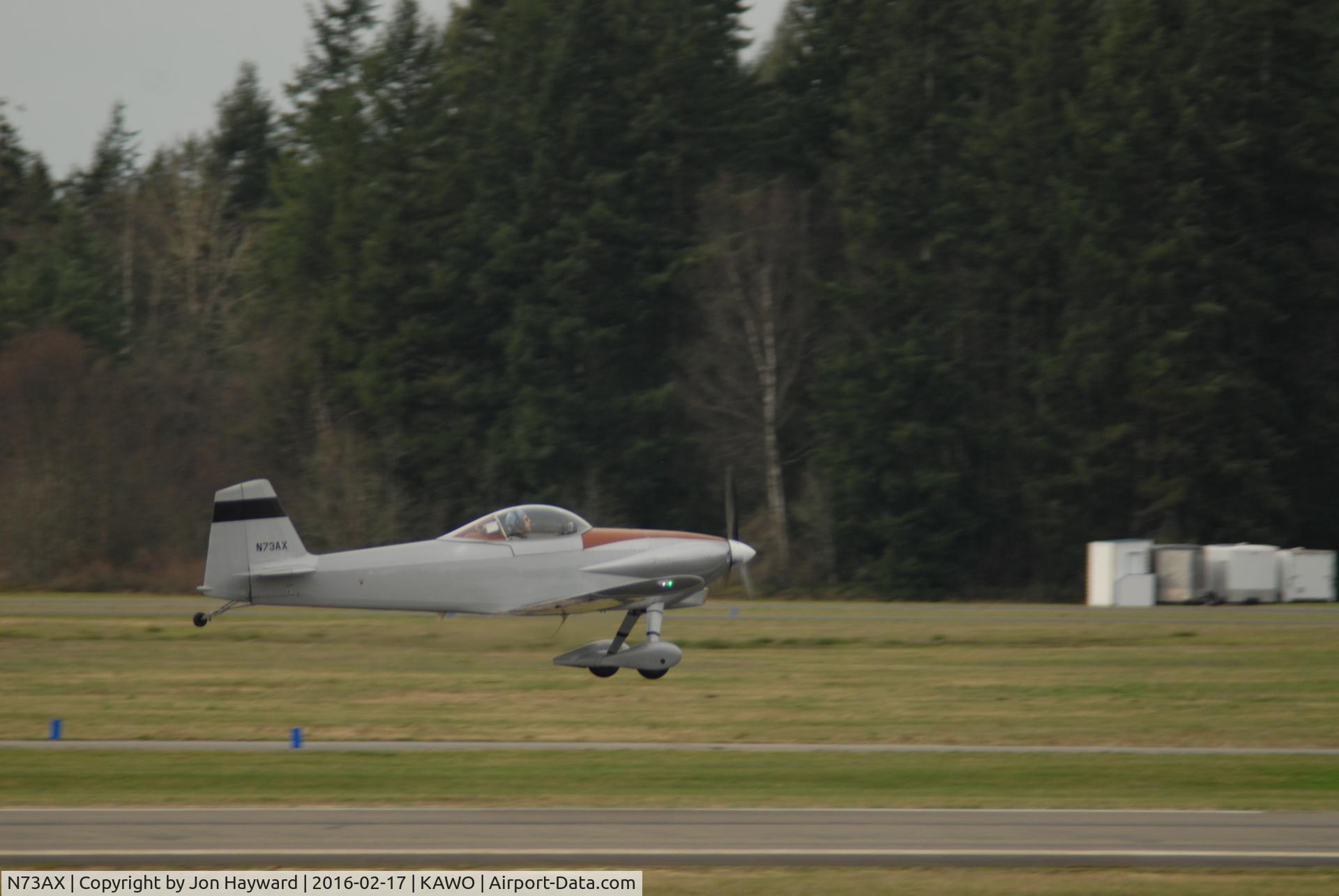 N73AX, 1990 Vans RV-3 C/N 11024, Takeoff from Arlington, WA