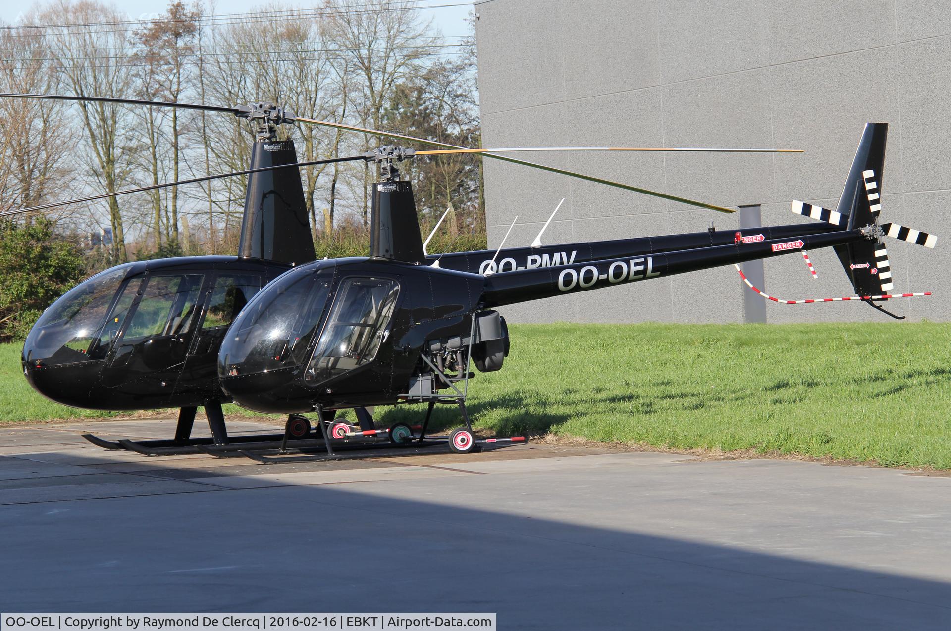 OO-OEL, 2004 Robinson R22 Beta II C/N 3690, Parked at Wevelgem.