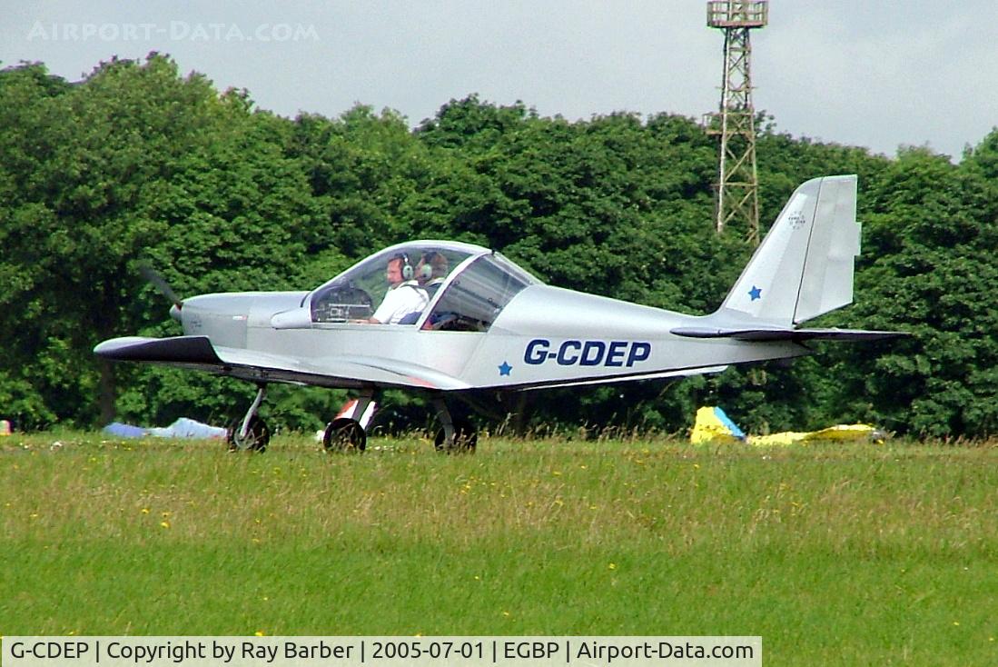 G-CDEP, 2004 Cosmik EV-97 TeamEurostar UK C/N 2128, Evektor EV-97 TeamEurostar UK [2004-2128] Kemble~G 01/07/2005. Earlier scheme.