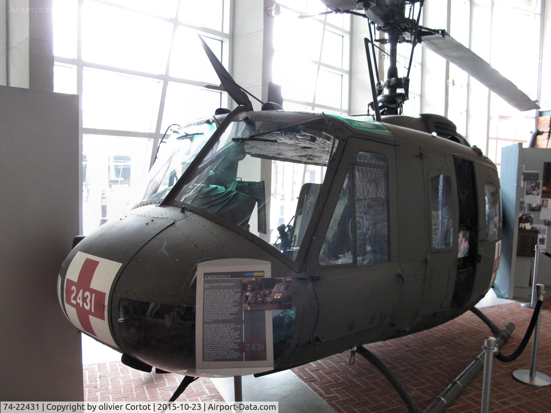 74-22431, 1974 Bell UH-1V Iroquois C/N 13755, used during 
