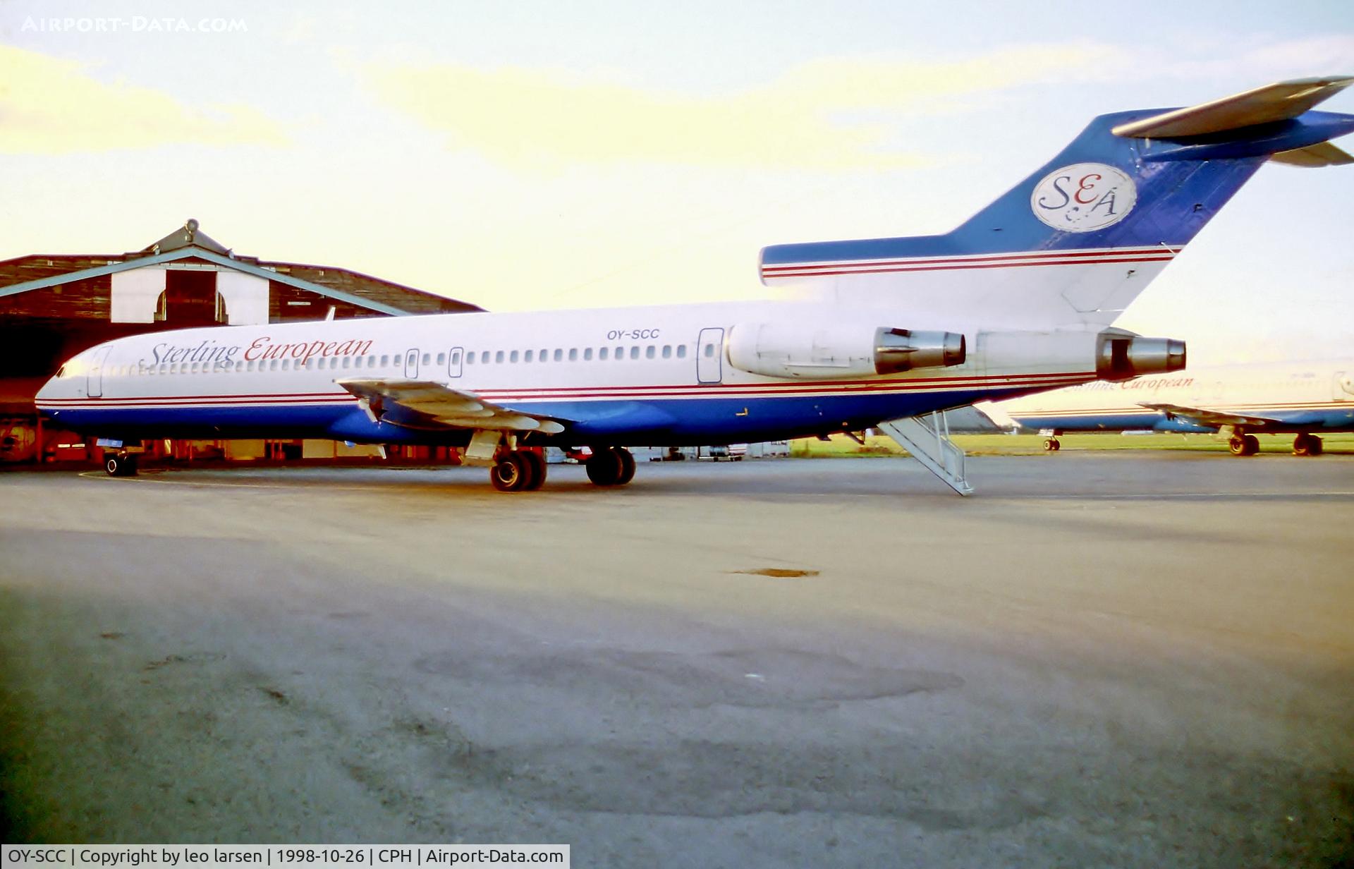 OY-SCC, 1979 Boeing 727-212 C/N 21945, Copenhagen 26.10.98 with Hush Kit