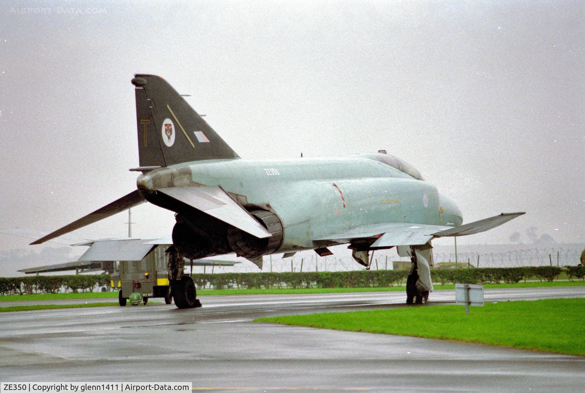 ZE350, McDonnell Douglas F-4J(UK) Phantom II C/N 1692, F 4 J u.k. 75 Tiger Sqdn RAF seen at RAF binbrook static park air display day 1987