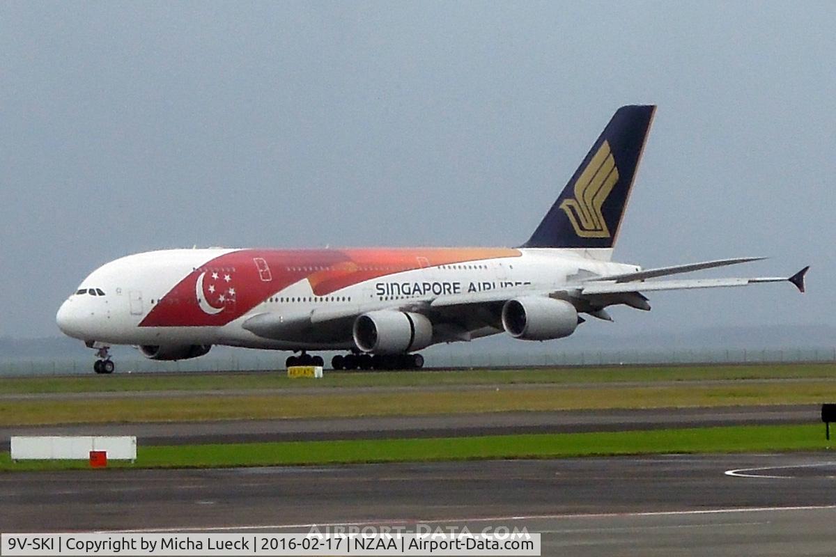 9V-SKI, 2009 Airbus A380-841 C/N 034, At Auckland