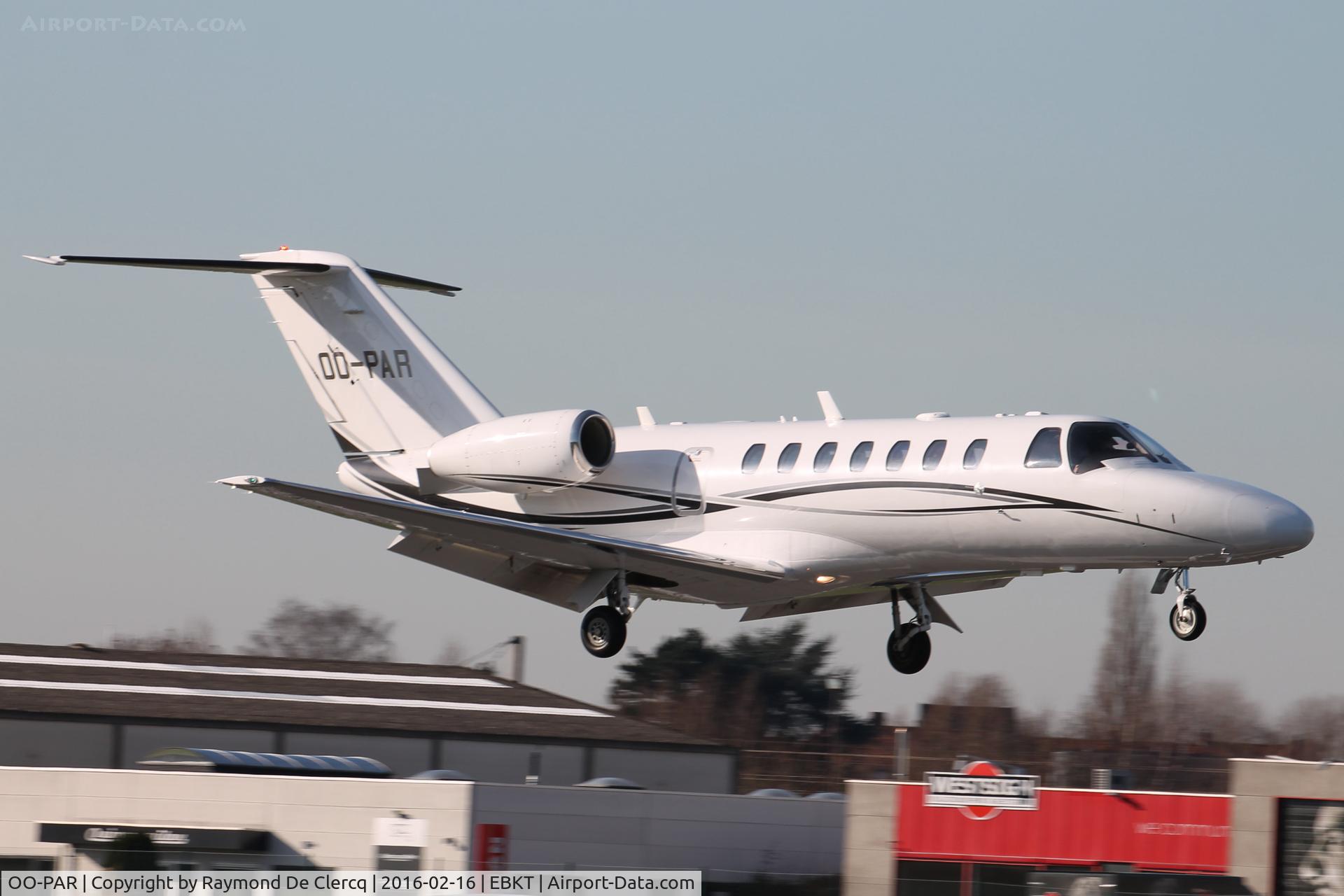 OO-PAR, 2008 Cessna 525B CitationJet CJ3 C/N 525B-0287, Landing at Wevelgem.
