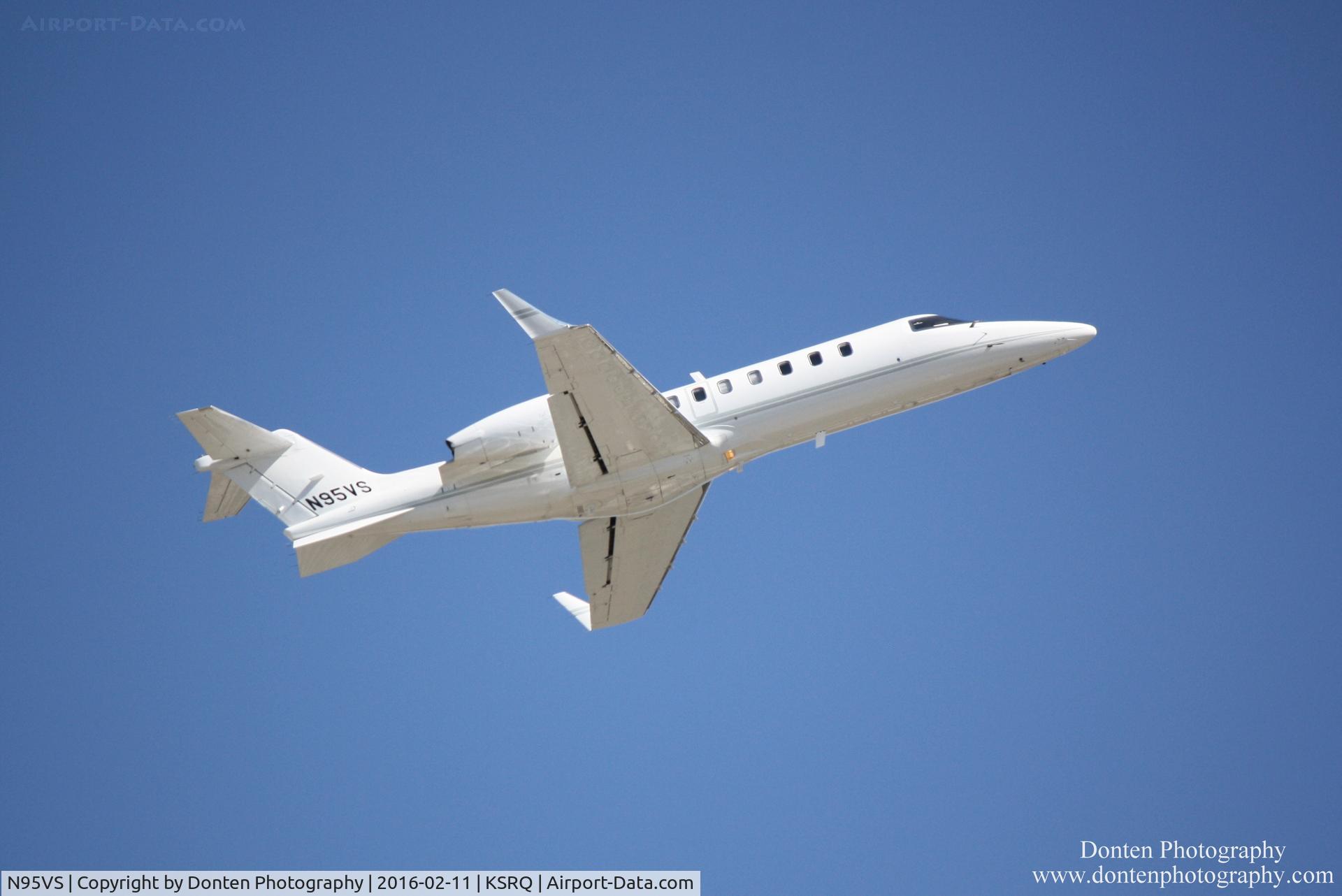 N95VS, 1973 Cessna 172M C/N 17261507, Learjet 45 (N95VS) departs Sarasota-Bradenton International Airport enroute to Austin-Bergstrom International Airport