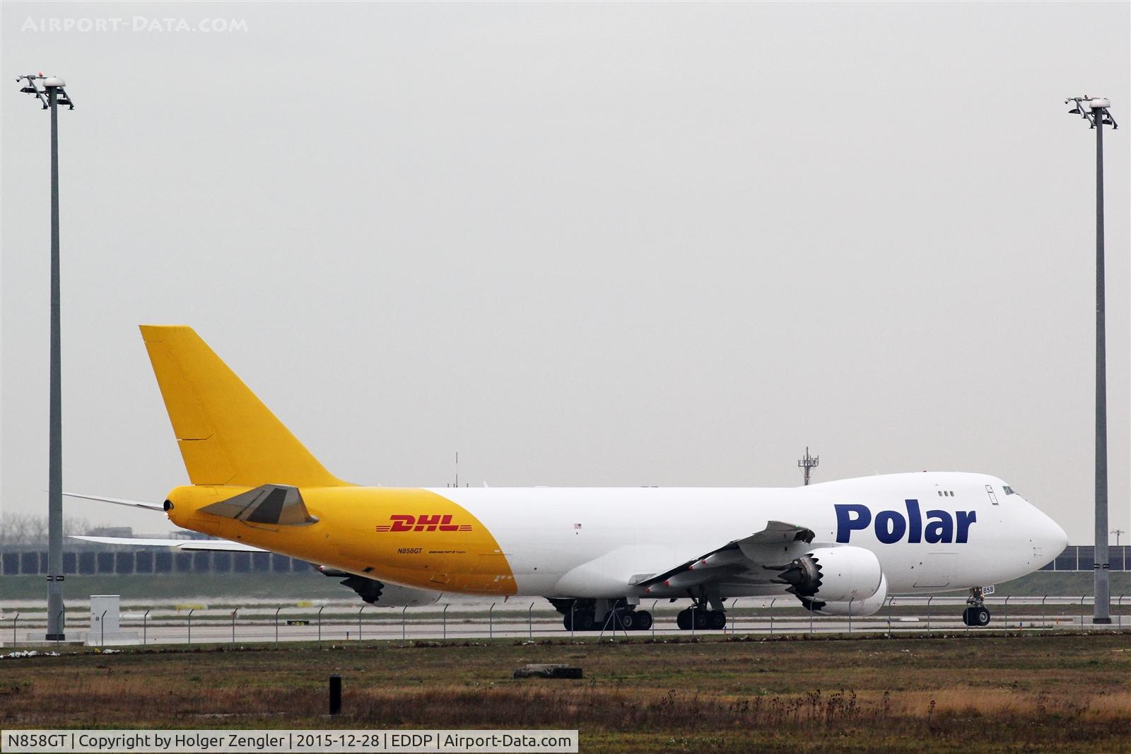 N858GT, 2011 Boeing 747-87UF C/N 37569, On taxi to holding point 26L.....