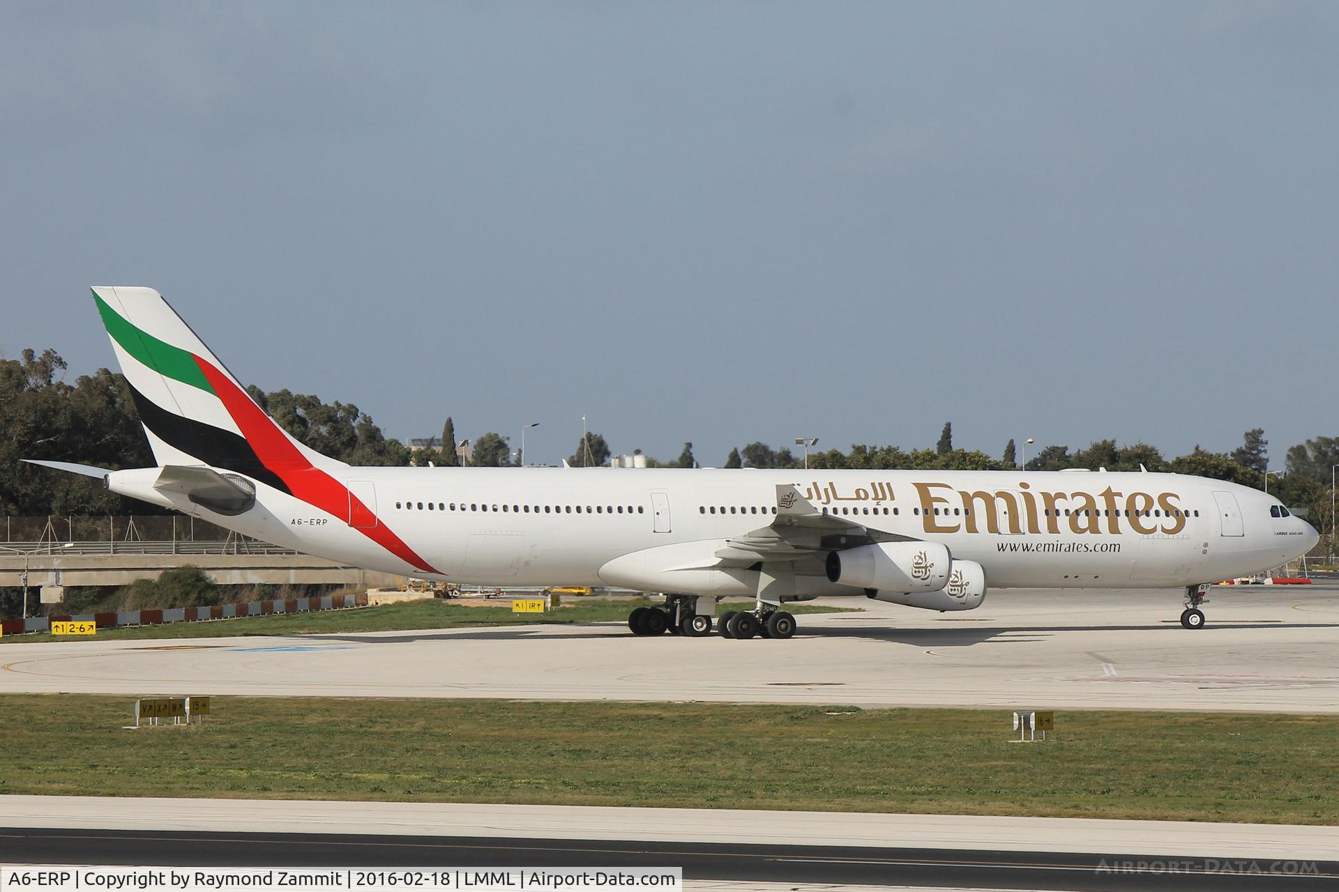 A6-ERP, 1997 Airbus A340-313 C/N 185, A340 A6-ERP Emirates Airlines