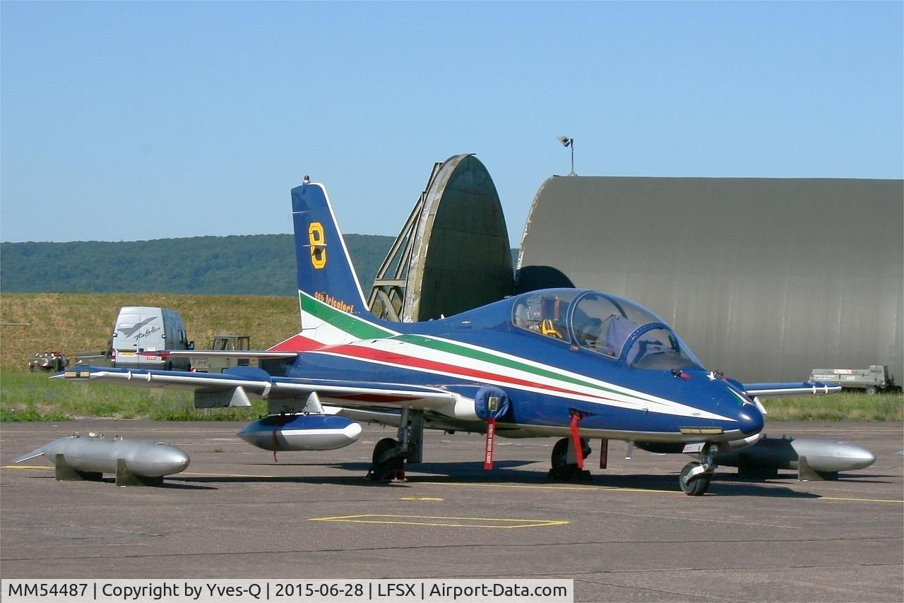 MM54487, Aermacchi MB-339PAN C/N 6684/079/AA035, Italian Air Force Aermacchi MB-339PAN, N°8 of Frecce Tricolori Aerobatic Team 2015, Static display, Luxeuil-Saint Sauveur Air Base 116 (LFSX) Open day 2015