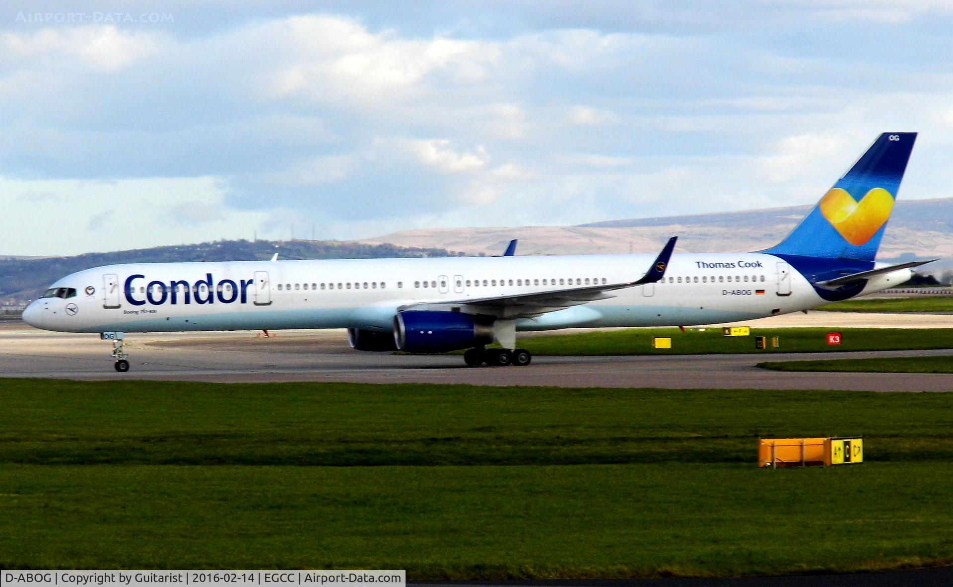 D-ABOG, 1999 Boeing 757-330 C/N 29014, At Manchester