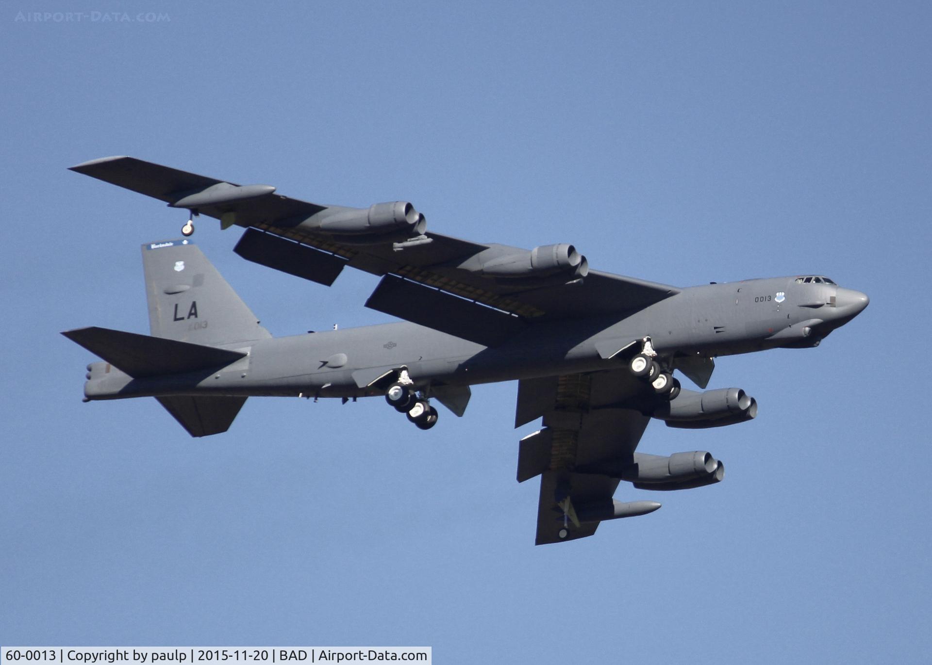 60-0013, 1960 Boeing B-52H-135-BW Stratofortress C/N 464378, At Barksdale Air Force Base.