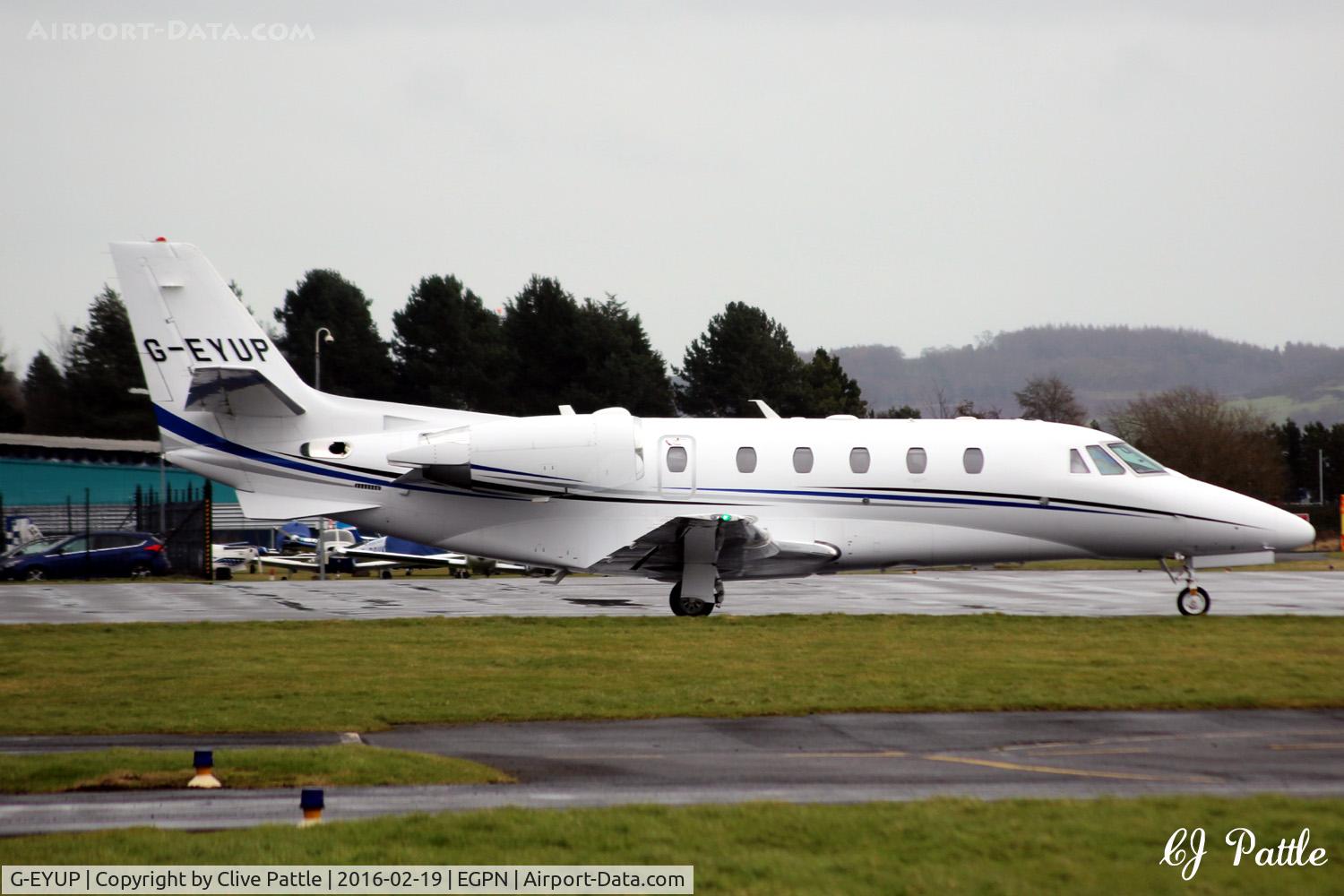 G-EYUP, 2012 Cessna 560XL Citation XLS+ C/N 560-6116, Parked up at Dundee Riverside Airport EGPN