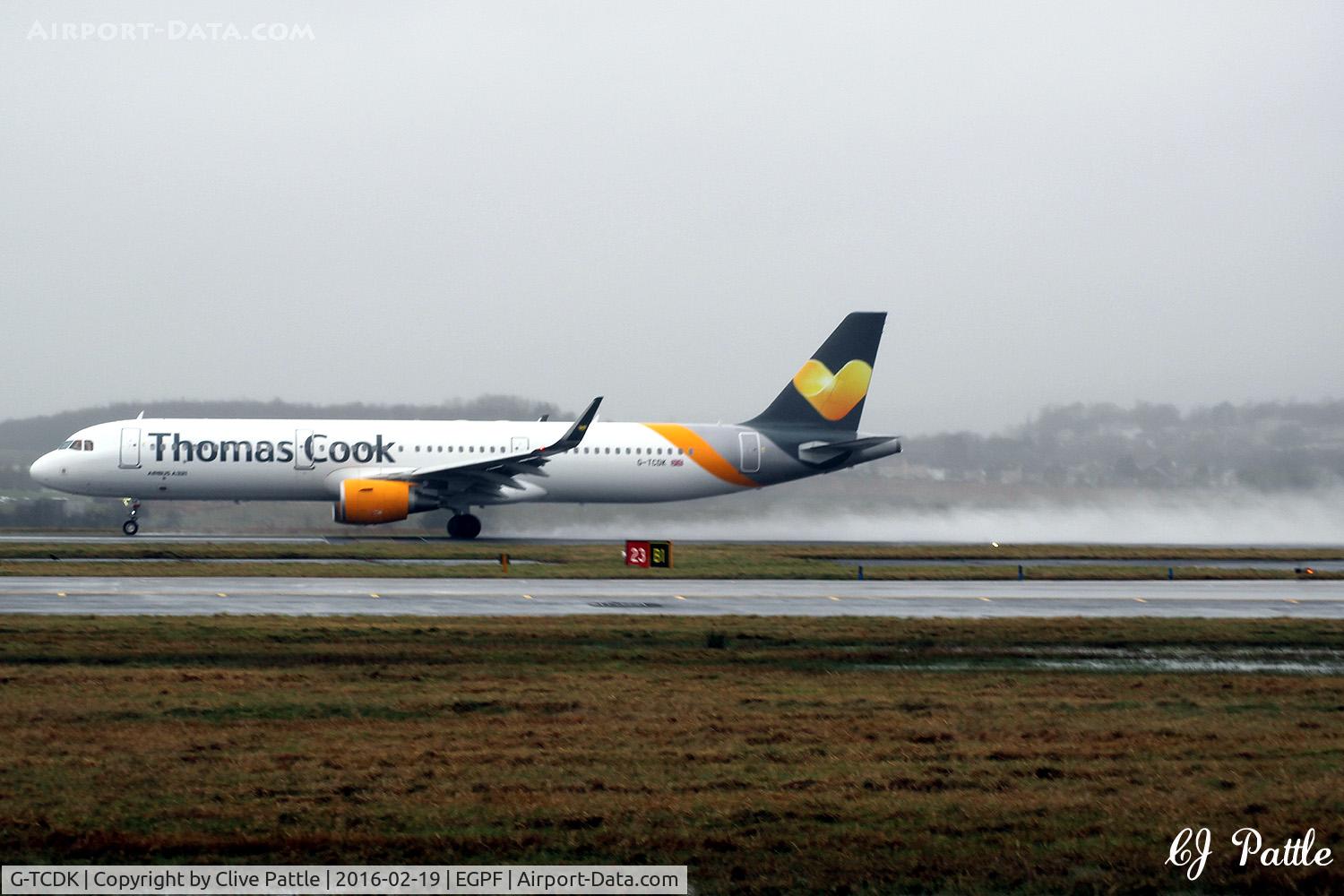 G-TCDK, 2015 Airbus A321-211 C/N 6548, Take off roll at Glasgow EGPF