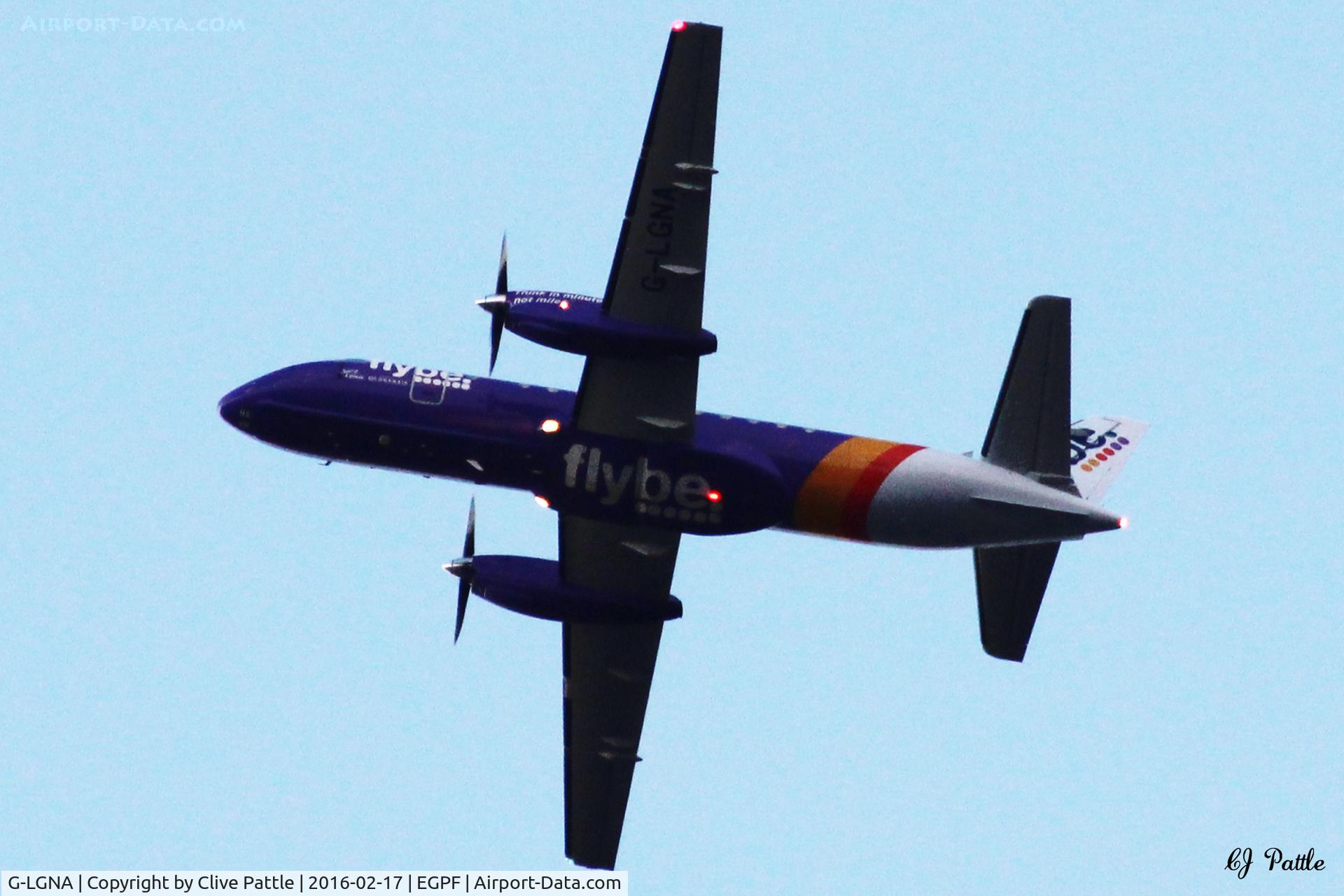 G-LGNA, 1990 Saab 340B C/N 340B-199, Take off from Glasgow EGPF