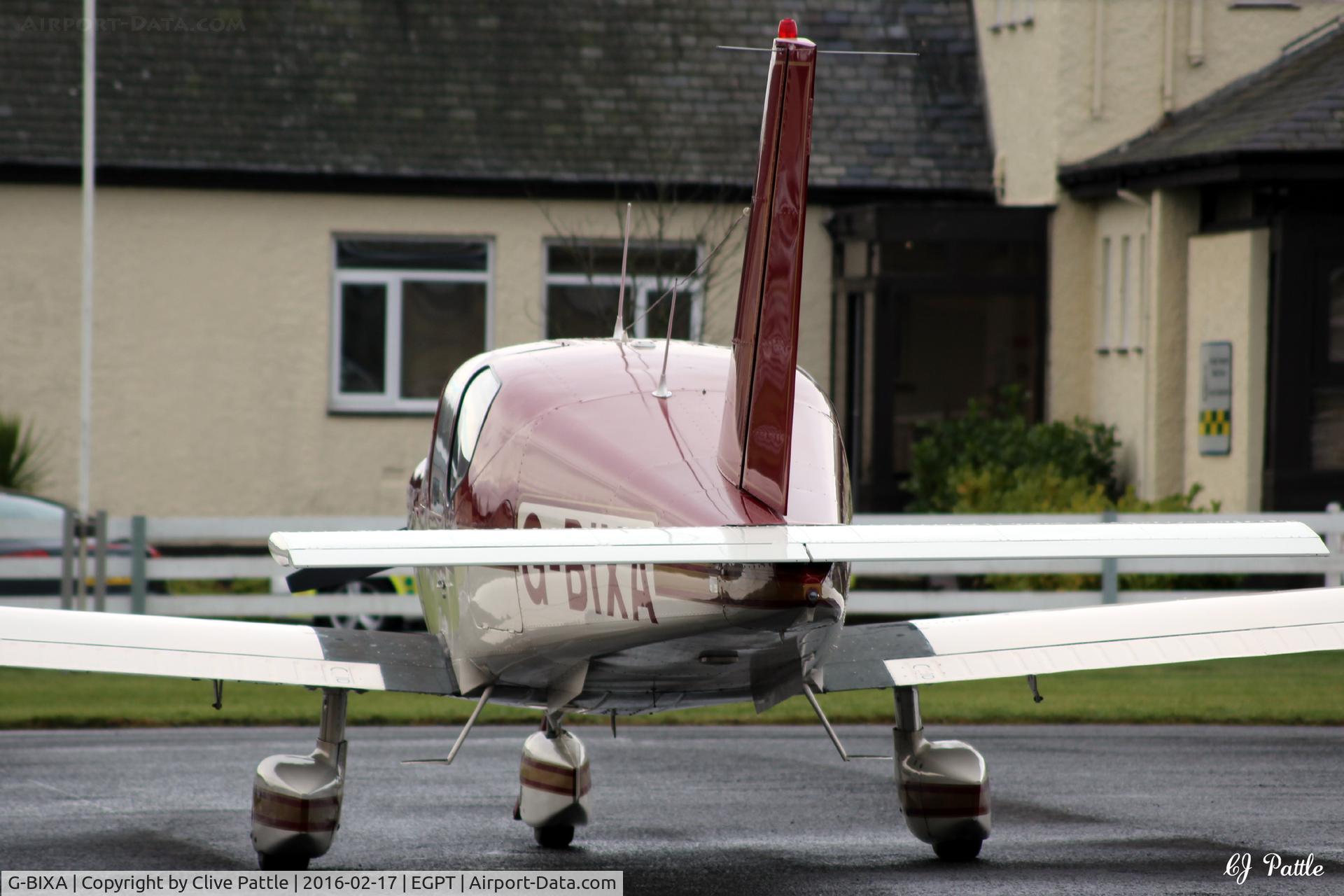 G-BIXA, 1981 Socata TB-9 Tampico C/N 205, Parked up at Perth EGPT
