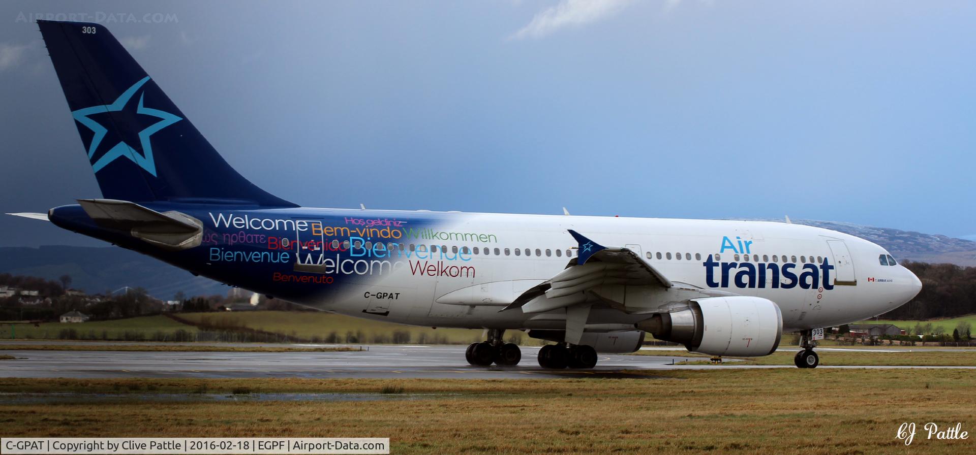 C-GPAT, 1992 Airbus A310-308 C/N 597, Taxy for departure from Glasgow EGPF