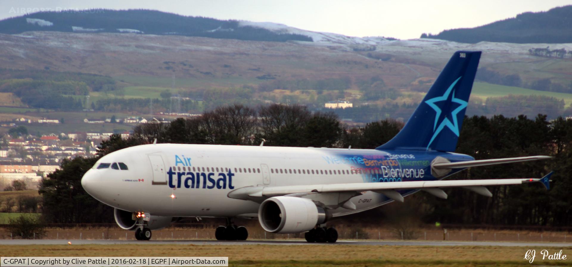 C-GPAT, 1992 Airbus A310-308 C/N 597, Take off roll at Glasgow EGPF