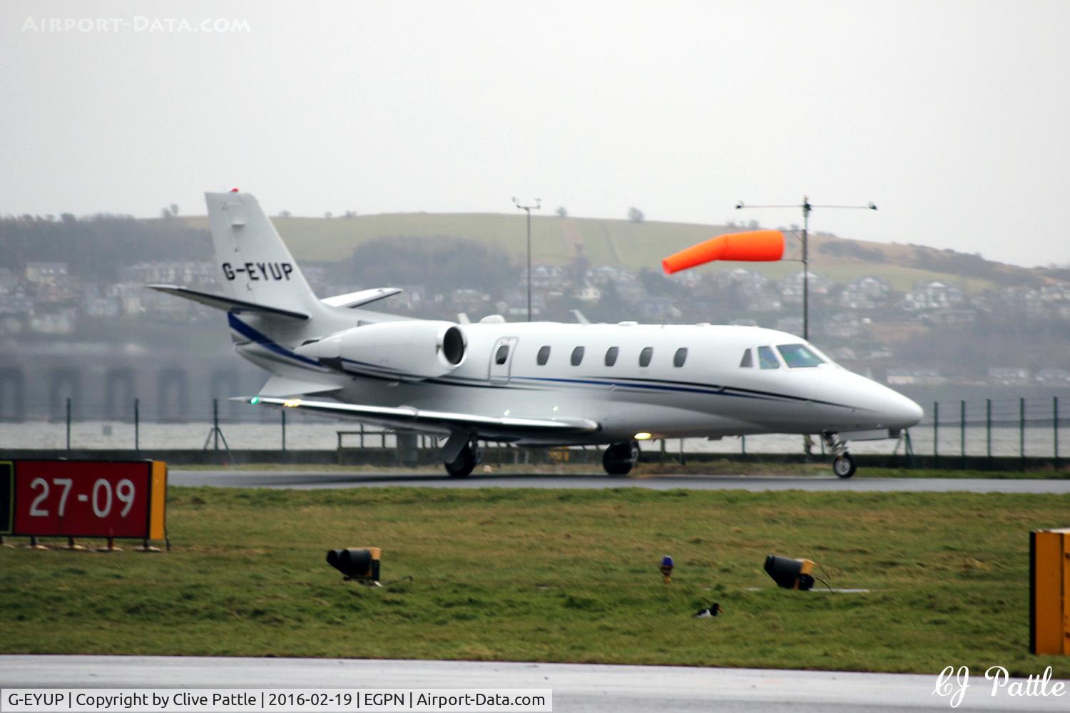 G-EYUP, 2012 Cessna 560XL Citation XLS+ C/N 560-6116, take-off at Dundee EGPN
