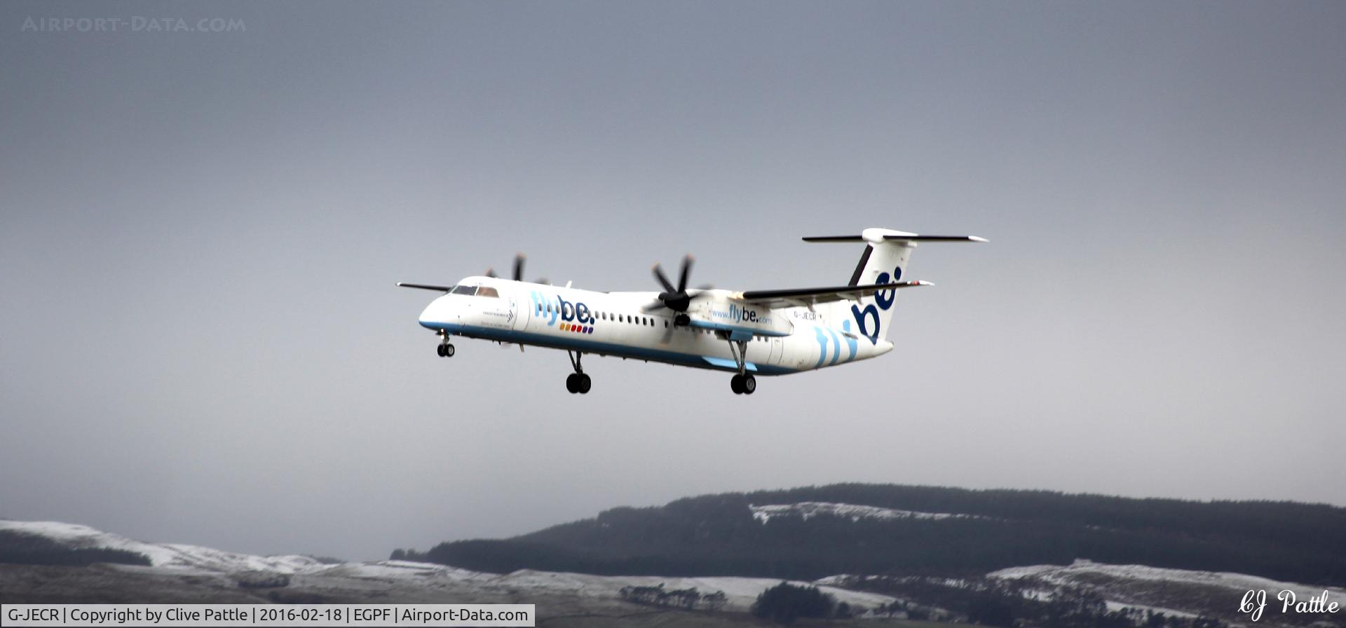 G-JECR, 2006 De Havilland Canada DHC-8-402Q Dash 8 C/N 4139, In action at Glasgow EGPF
