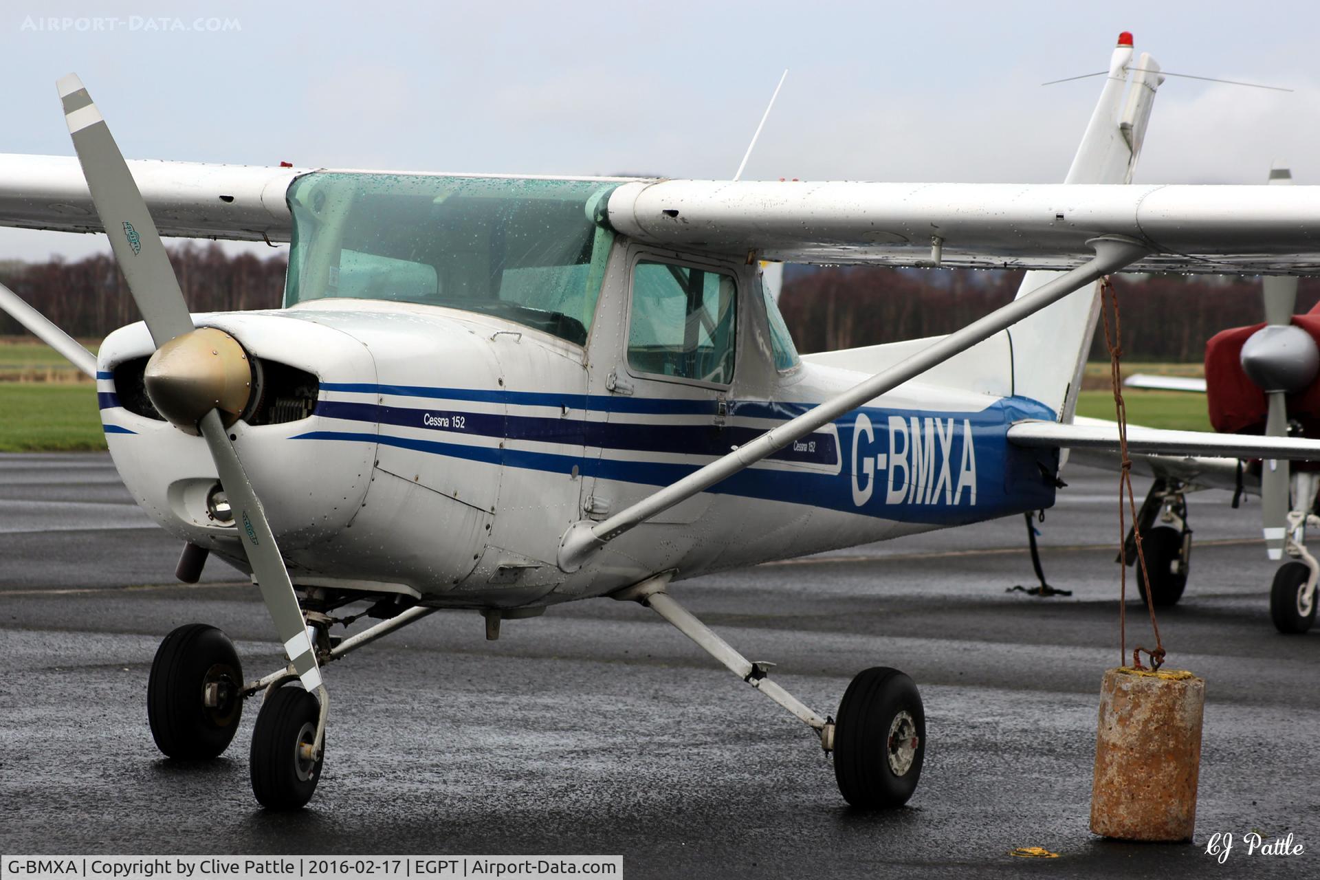 G-BMXA, 1977 Cessna 152 C/N 152-80125, Parked at Perth EGPT