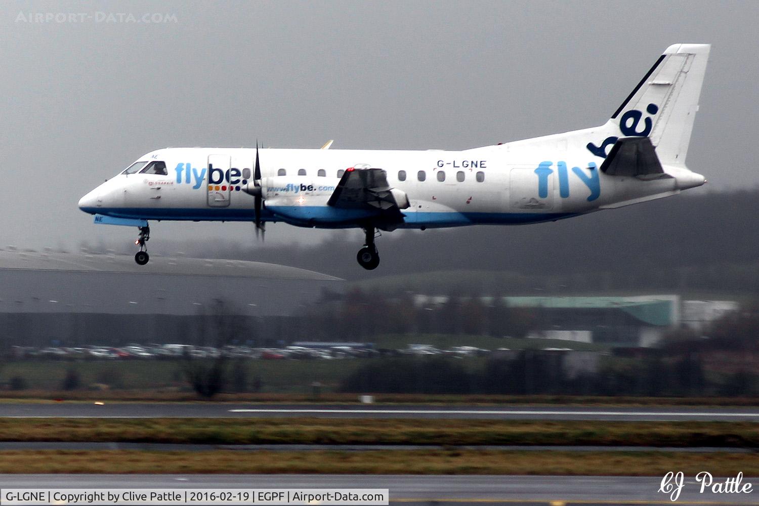 G-LGNE, 1989 Saab SF340B C/N 340B-172, In action at Glasgow EGPF
