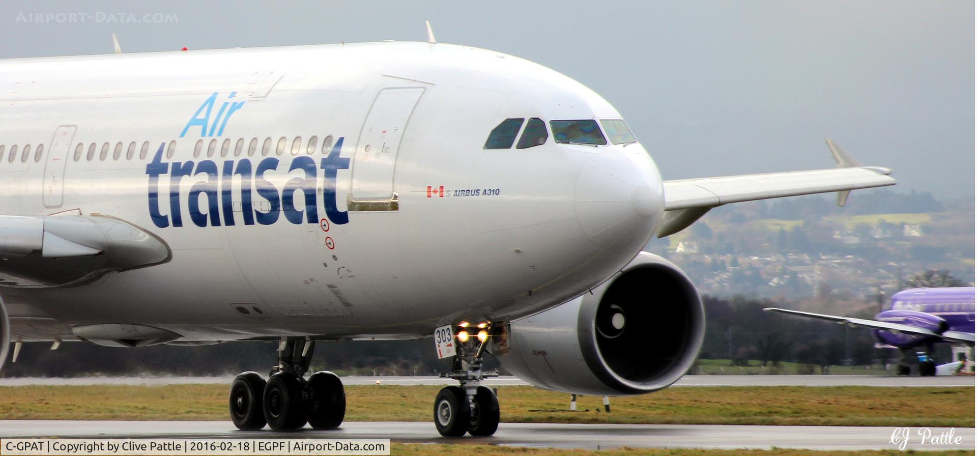 C-GPAT, 1992 Airbus A310-308 C/N 597, In action at Glasgow EGPF