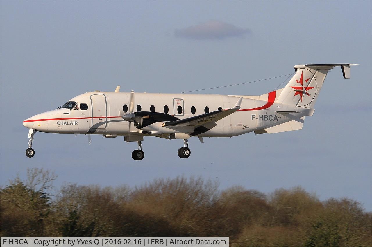 F-HBCA, 1995 Beech 1900D C/N UE-188, Beech 1900D, On final rwy 25L, Brest-Bretagne airport (LFRB-BES)
