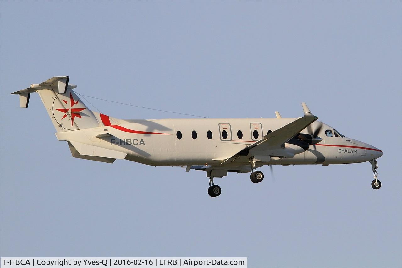 F-HBCA, 1995 Beech 1900D C/N UE-188, Beech 1900D, Take off rwy 07R, Brest-Bretagne airport (LFRB-BES)