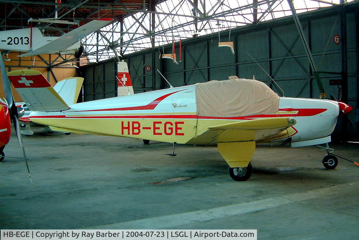 HB-EGE, 1949 Beechcraft A35 Bonanza C/N D-2045, Beech A35 Bonanza [D-2045] Lausanne-Blecherette~HB 23/07/2004