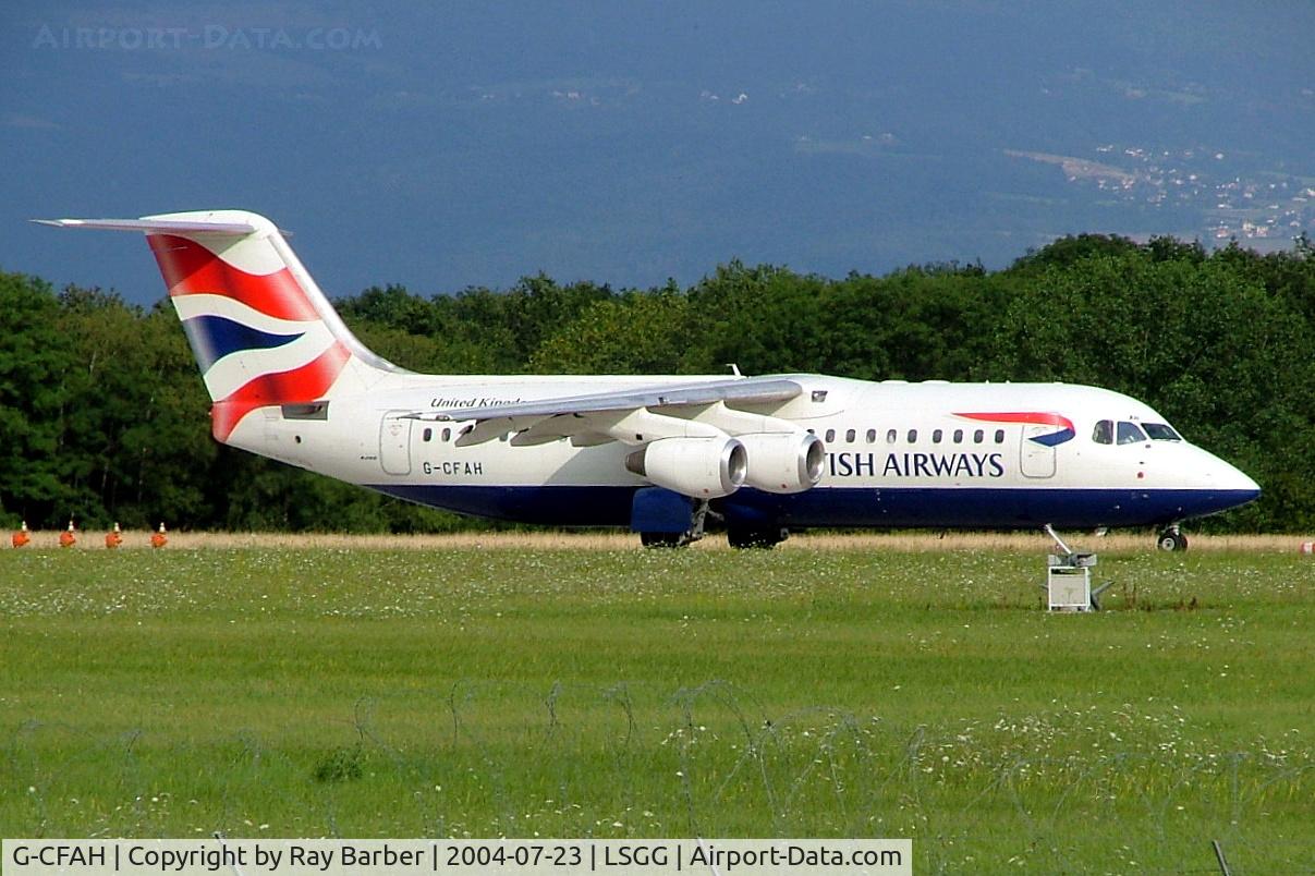 G-CFAH, 2001 British Aerospace Avro 146-RJ100 C/N E3384, BAe 146RJ-100 [E3384] (British Airways CitiExpress) Geneva-International~HB 23/07/2004