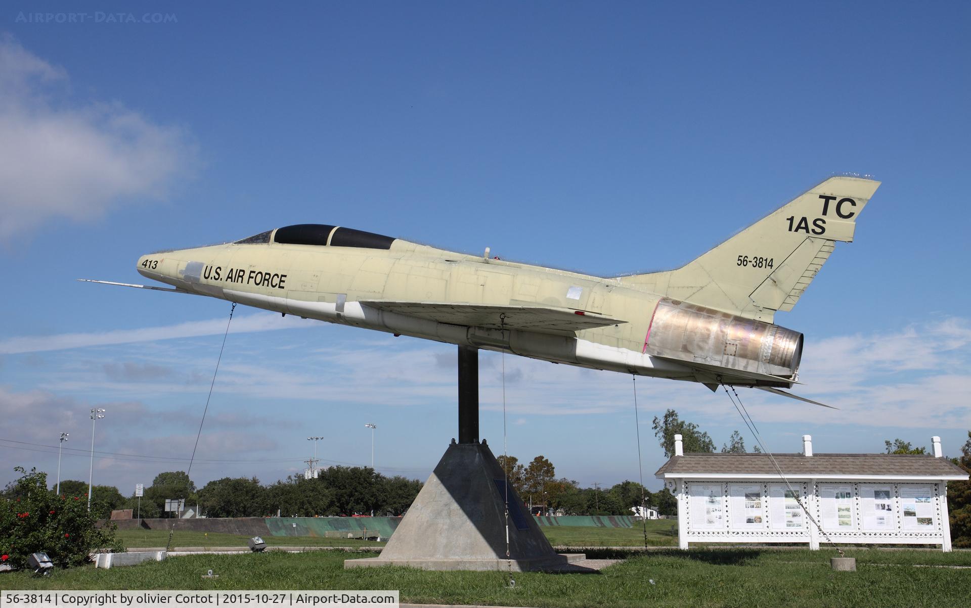 56-3814, 1956 North American F-100F Super Sabre C/N 243-90, Texas city
