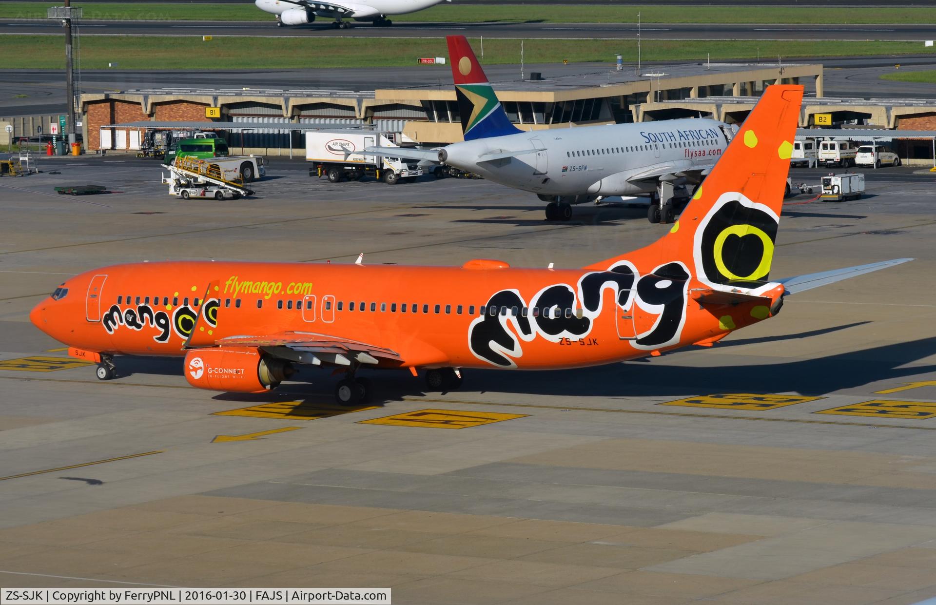 ZS-SJK, Boeing 737-8BG C/N 32355, Mango B738 ready to depart.