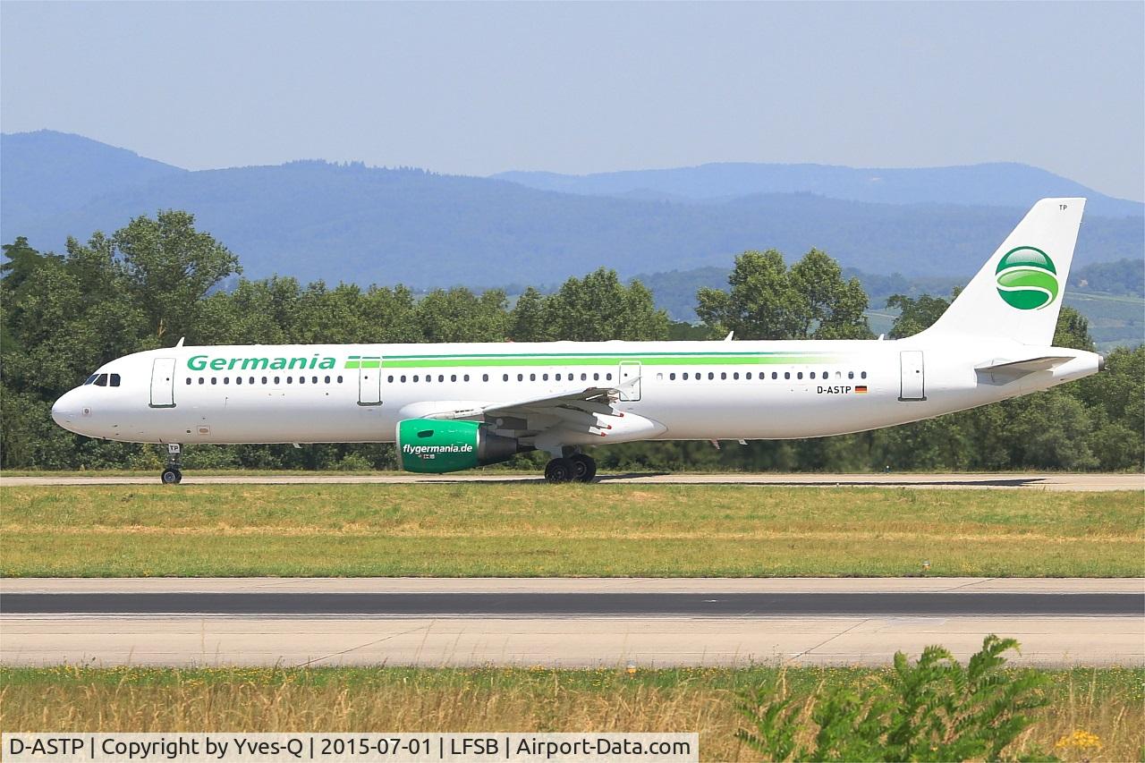 D-ASTP, 1997 Airbus A321-211 C/N 684, Airbus A321-211, Taxiing to holding point rwy 15, Bâle-Mulhouse-Fribourg airport (LFSB-BSL)