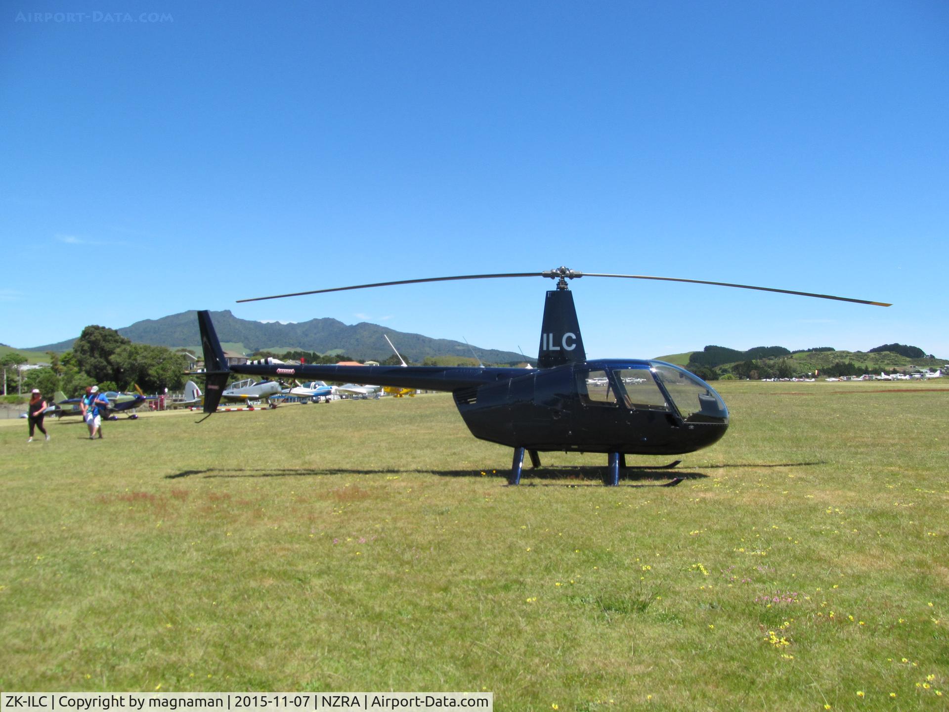 ZK-ILC, Robinson R44 C/N 0172, just landed at raglan