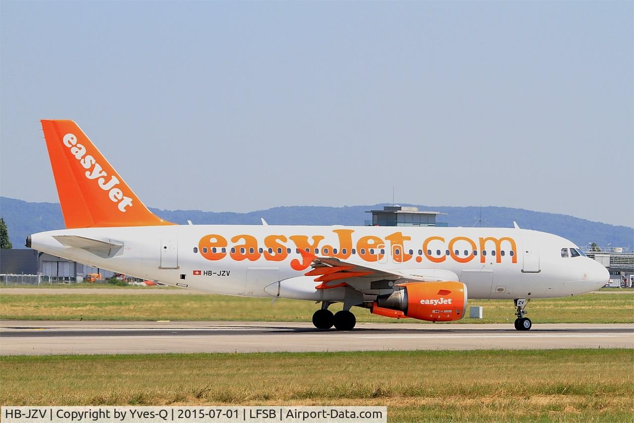 HB-JZV, 2006 Airbus A319-111 C/N 2709, Airbus A319-111, Lining up prior take off rwy 15, Bâle-Mulhouse-Fribourg airport (LFSB-BSL)