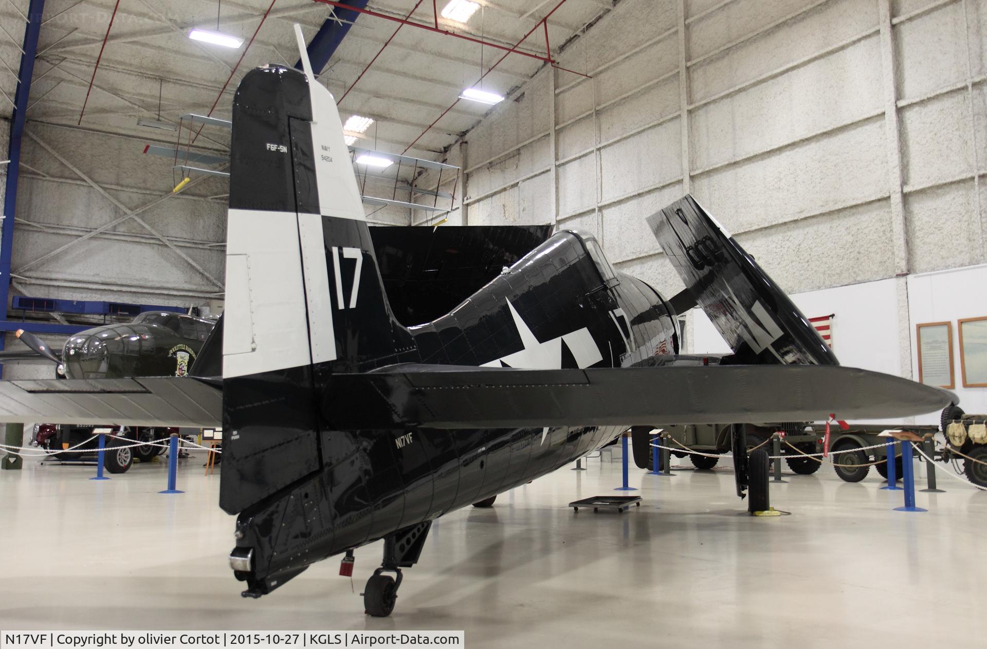 N17VF, Grumman F6F-5 Hellcat C/N A-11956 (USN94204), rear view, lone star air museum