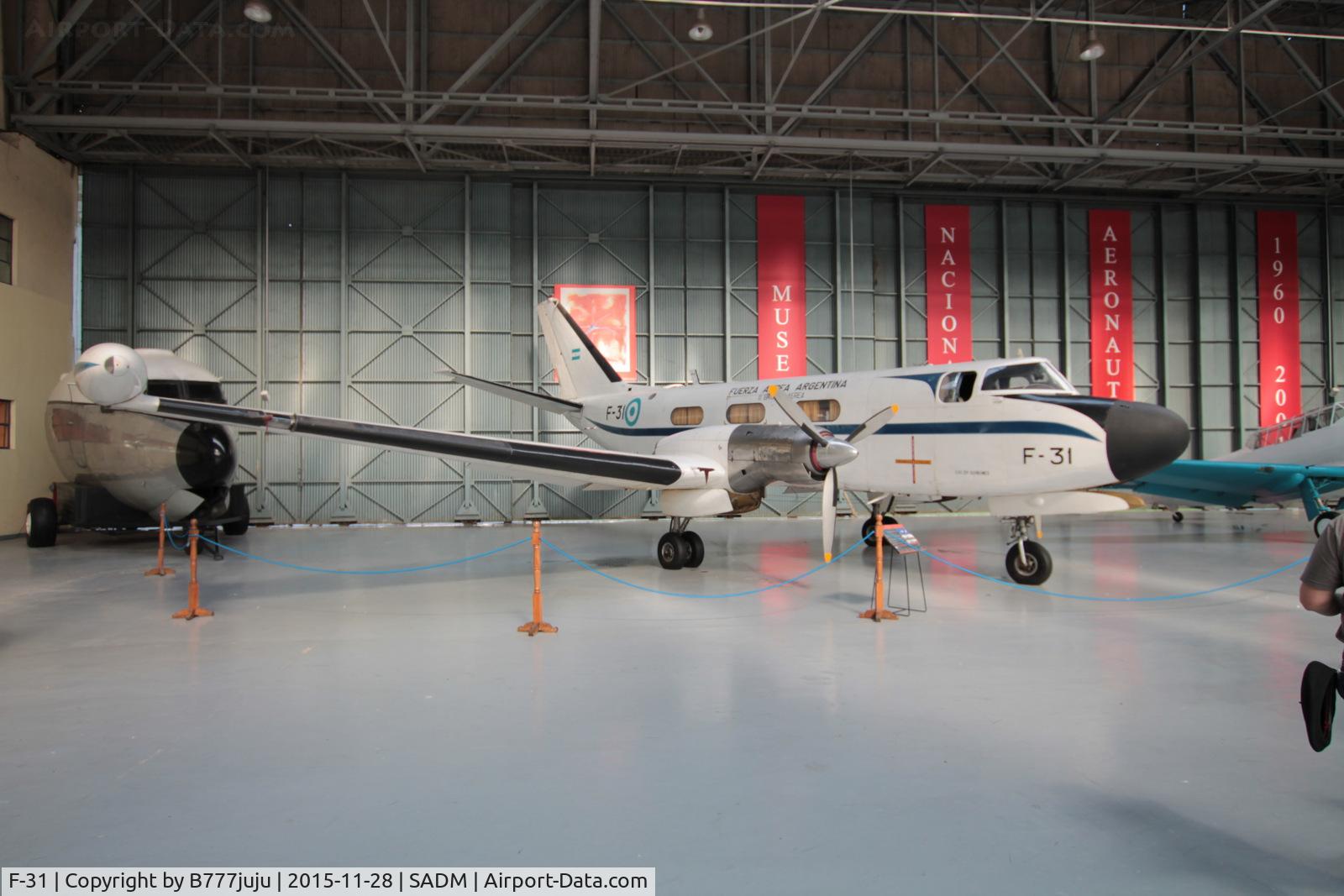 F-31, FMA IA-50B Guaraní II C/N 6, at Museo Nacional de Aeronautica