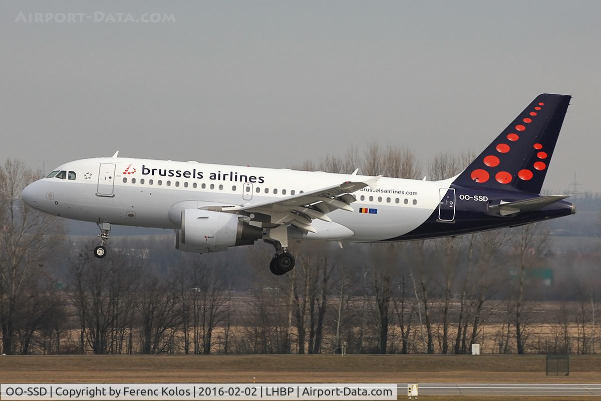 OO-SSD, 1999 Airbus A319-112 C/N 1102, Ferihegy