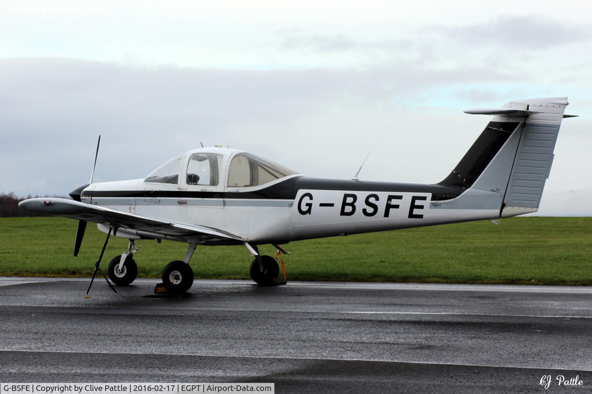 G-BSFE, 1982 Piper PA-38-112 Tomahawk Tomahawk C/N 38-82A0033, Parked up at Perth EGPT