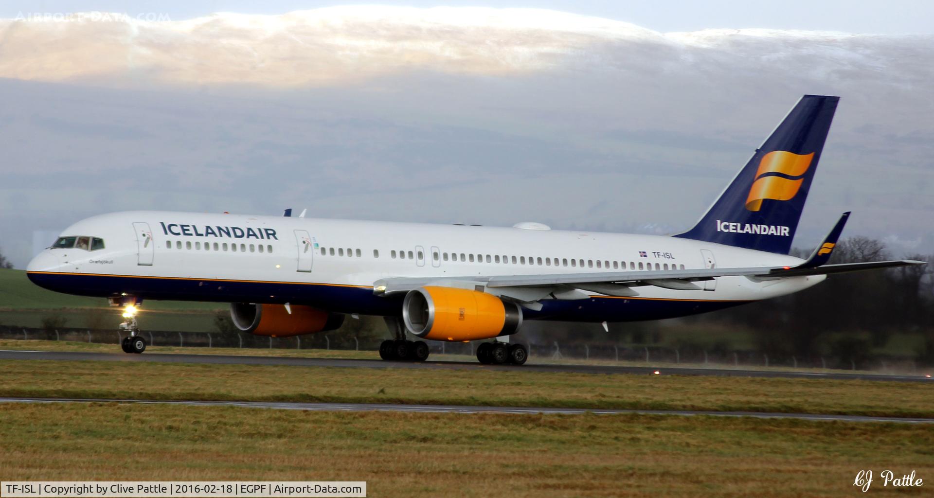 TF-ISL, 1991 Boeing 757-223 C/N 25295, In action at Glasgow EGPF