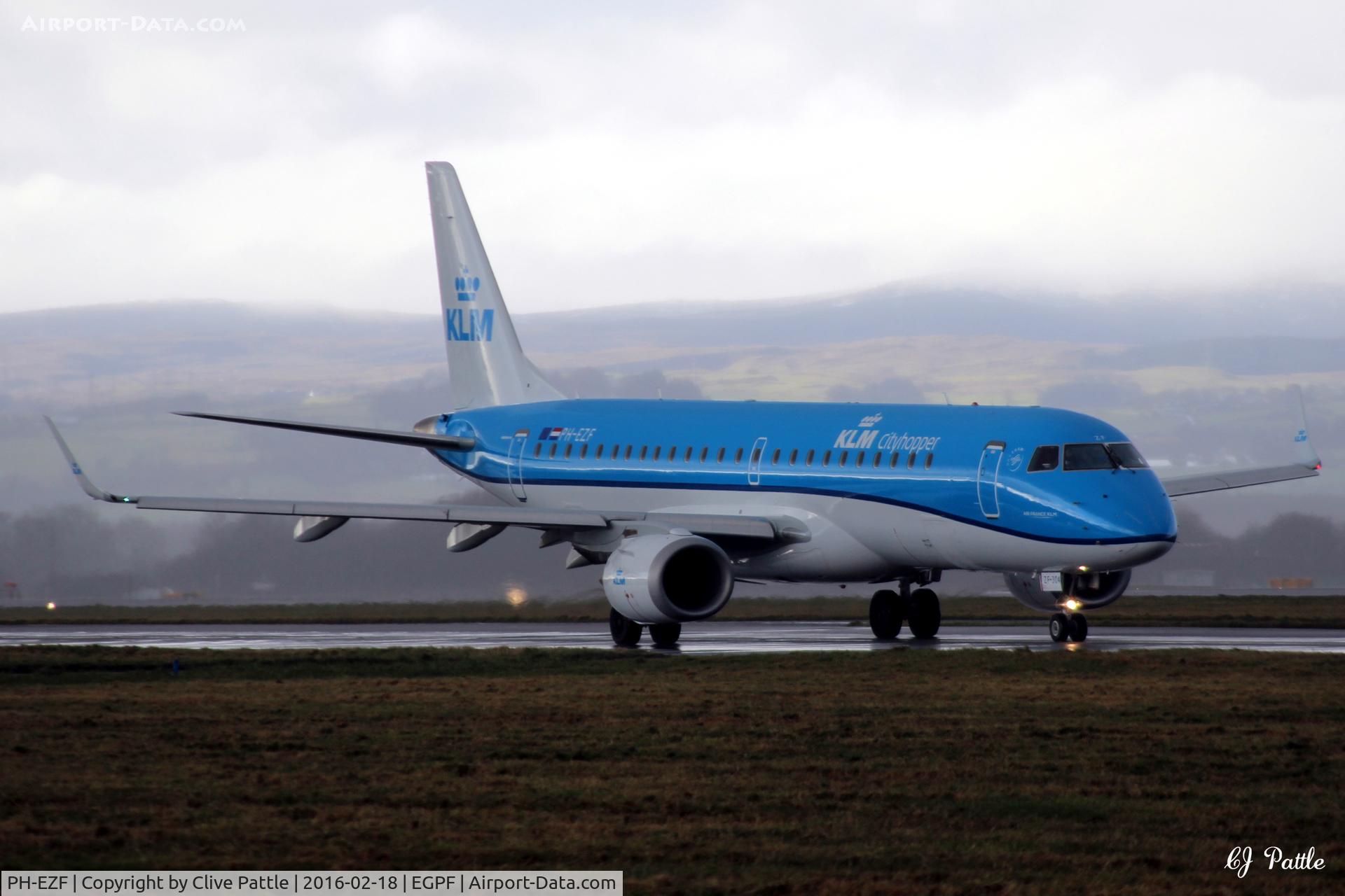 PH-EZF, 2009 Embraer 190LR (ERJ-190-100LR) C/N 19000304, In action at Glasgow EGPF
