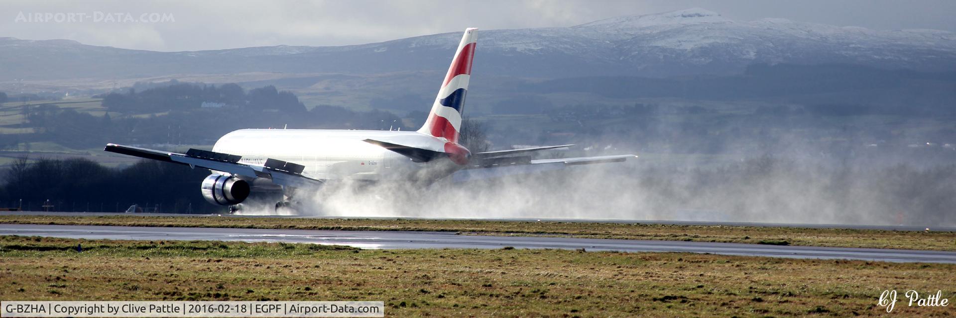 G-BZHA, 1998 Boeing 767-336 C/N 29230, In action at Glasgow EGPF