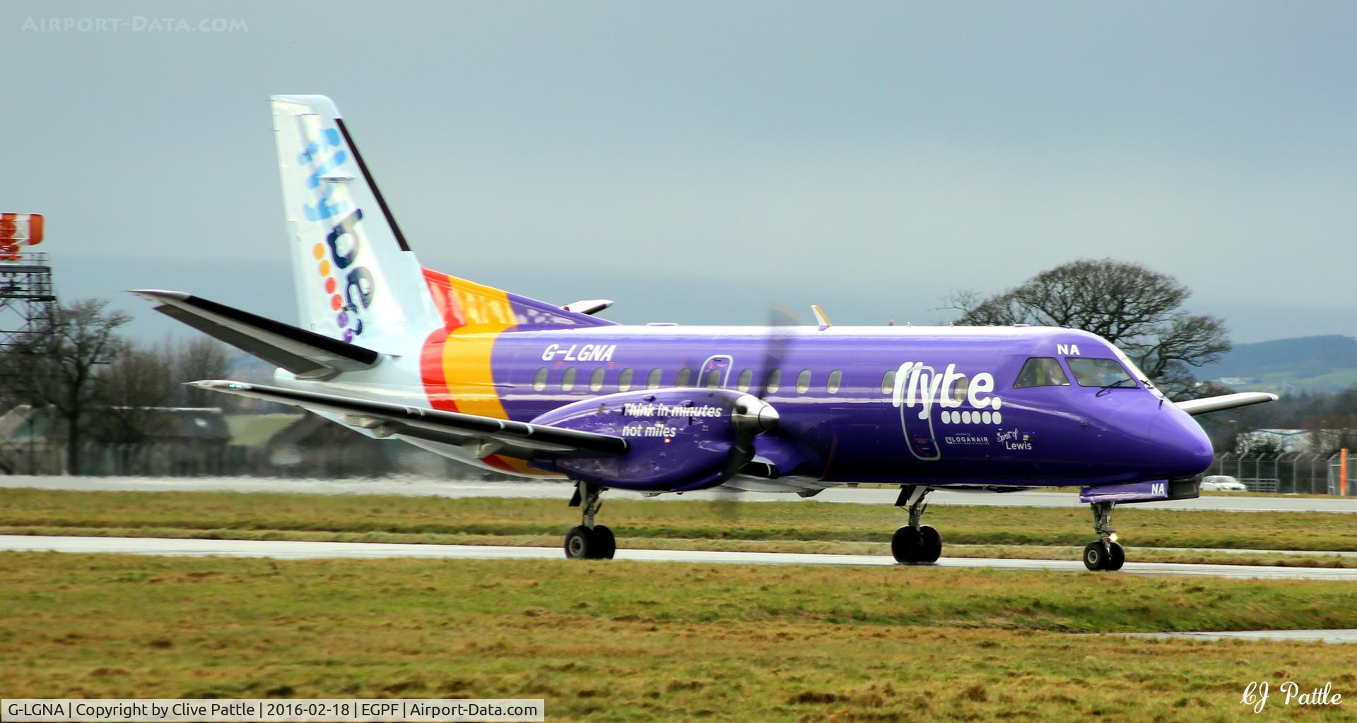 G-LGNA, 1990 Saab 340B C/N 340B-199, In action at Glasgow EGPF