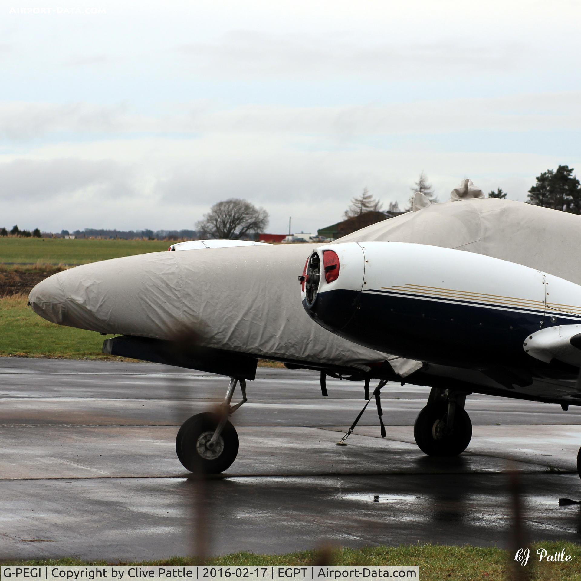 G-PEGI, 1979 Piper PA-34-200T Seneca II C/N 34-7970339, Engineless and sitting close to the dump at Perth EGPT