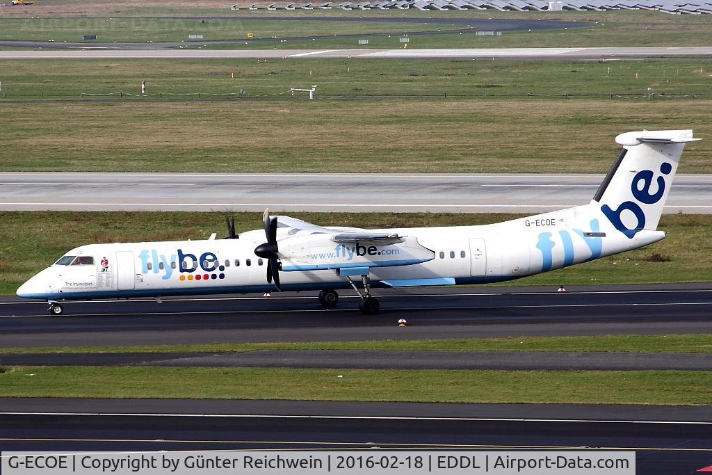 G-ECOE, 2008 De Havilland Canada DHC-8-402Q Dash 8 C/N 4212, Departing