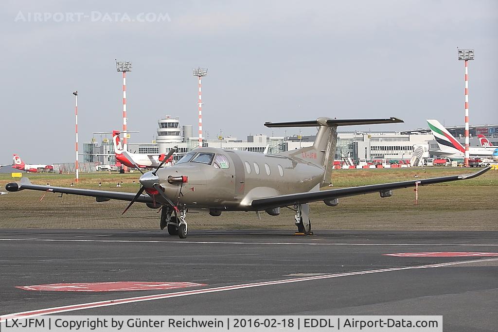 LX-JFM, 2007 Pilatus PC-12/47 C/N 812, At DUS General Avialtion Terminal