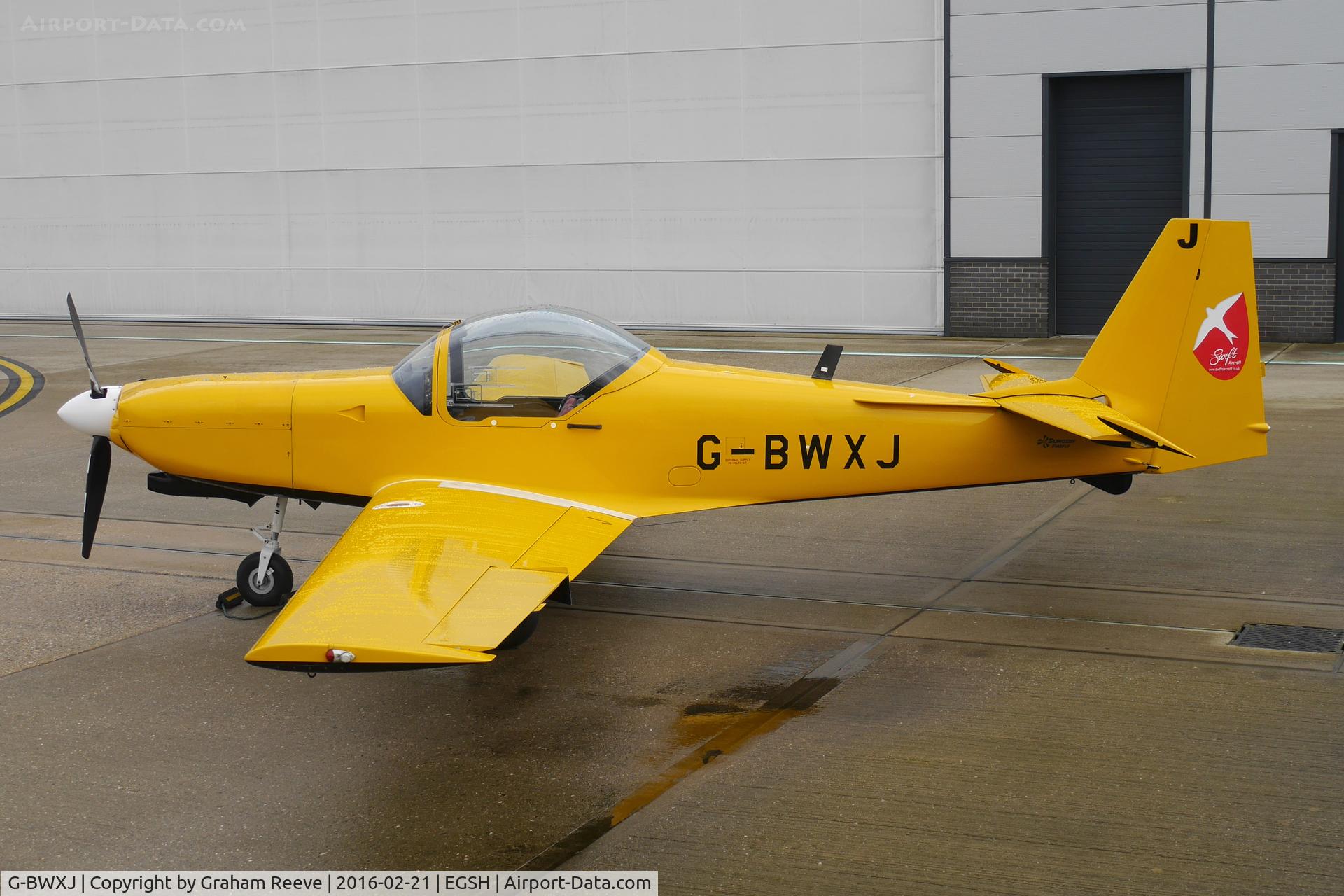 G-BWXJ, 1996 Slingsby T-67M-260 Firefly C/N 2245, Parked at Norwich.