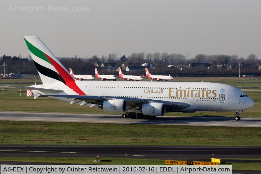 A6-EEX, 2014 Airbus A380-861 C/N 154, Departing